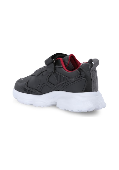 Slazenger Fıffy Unisex Çocuk Cırtlı Koyu Gri / Kırmızı Günlük Spor Ayakkabısı Koyu Gri - Kırmızı
