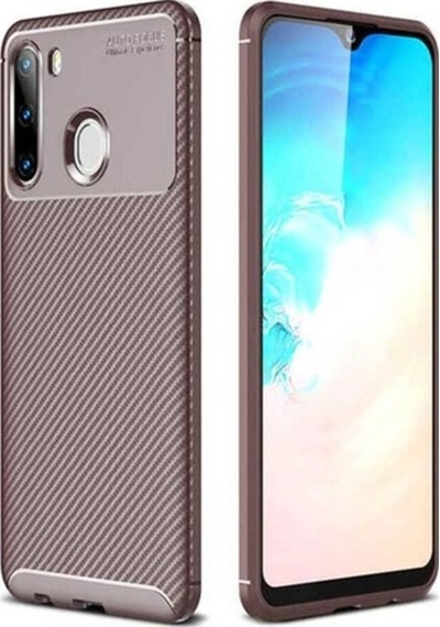 Samsung Uyumlu Galaxy A21 Kılıf Zore Negro Silikon Kapak Kahverengi
