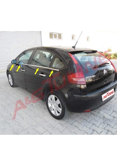 Citroen C4 Hb Krom Cam Çıtası Tk 2005-2010 8Prç Paslanmaz Çelik N11.6043 Citroen C4 Hb Krom Cam Çıtası Tk 2005-2010 8Prç Paslanmaz Çelik N11.6043