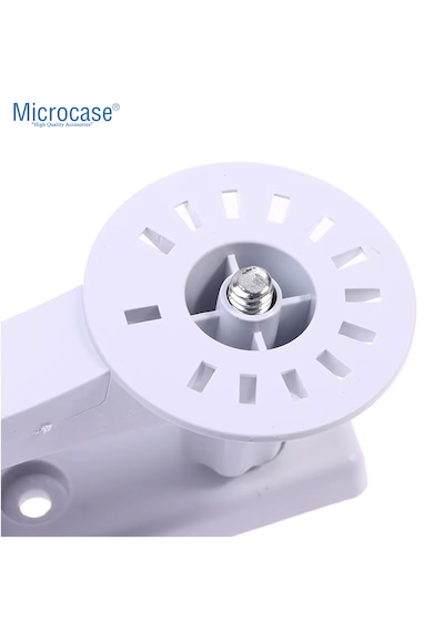 Microcase 3m Yapışkan Veya Vida Monteli 1/4 Vida Girişli 180 Derece Döner Başlıklı Kamera Bebek Kamerası Tutucu Stand Beyaz - Al5014