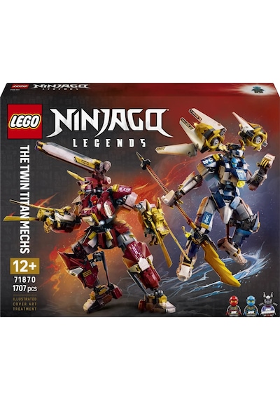 LEGO NINJAGO İkiz Titan Robotları 71870 - 12 Yaş ve Üzeri Çocuklar için Minifigür İçeren Yaratıcı Oyuncak Yapım Seti (1707 Parça)