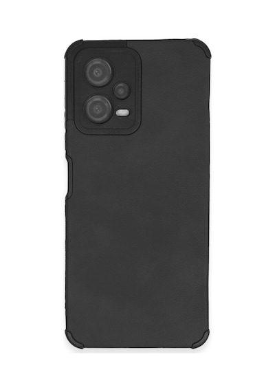 Xiaomi Redmi Note 12 5g Kılıf Loop Deri Silikon - Siyah Düz Renkli