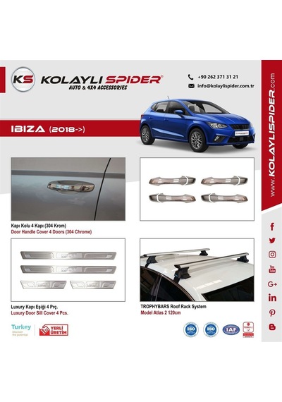 Seat İbiza Luxury Kapı Eşiği 4 Prç Krom 2018 ve Sonrası