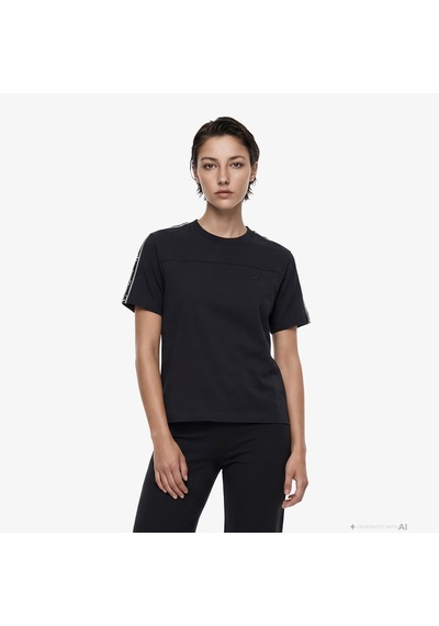 Champion Ss Kadın Siyah T-shirt 118892 2800282