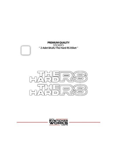 Bajaj The Hard Rs Sticker Yüksek Kalite Folyo 2 Adet Sticker Etiket 01061268
