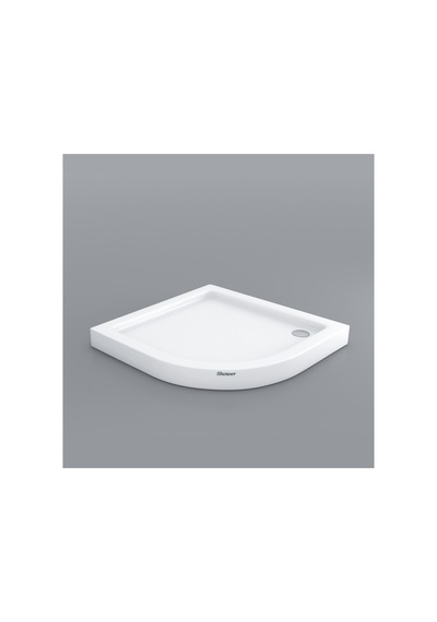 130 X 130 Oval Monoblok H:12,5 Duş Teknesi Beyaz