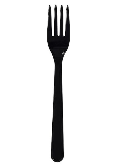 Çatal Plastik Lüks Siyah 100 Adet