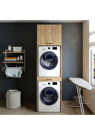Çamaşır Ve Kurutma Makinesi Dolabı+Üst Dolabı 67X240 Cm A.Çam Atlantikçam Çamaşır Ve Kurutma Makinesi Dolabı+Üst Dolabı 67X240 Cm A.Çam Atlantikçam