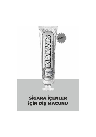Marvis Smokers Diş Macunu - Sigara İçenler İçin Özel, Lekeleri Gideren Ve Beyazlatan, 85 Ml,