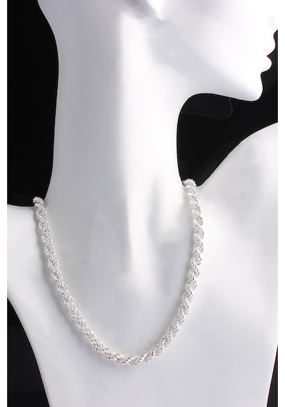 Omar Silver Unisex Halat Gümüş Zincir 8 Mm Elmas Kesim Gümüş Koly