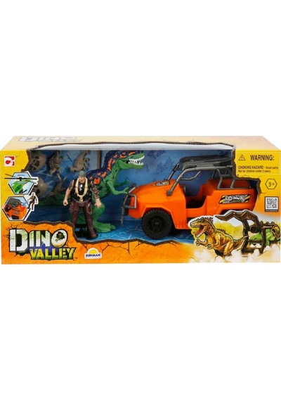 Dino Valley Dinozor Saldırısı Oyun Seti Turuncu Jeep