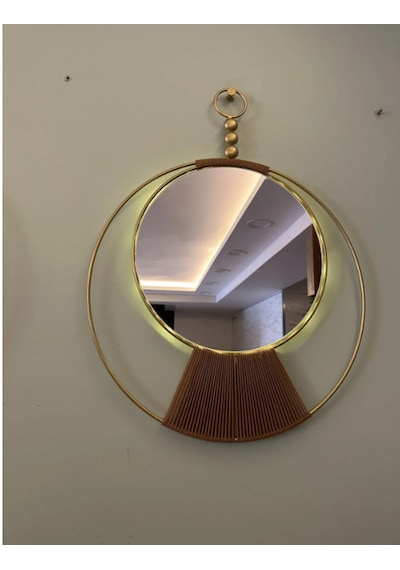 MetaQuartz Aksesuar Gold Ledli Sayra Serisi , Modern Dekoratif Metal Ipli Led'li Saat