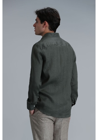 Lufian Erkek Pitaya Basic Comfort Fit Gömlek 111010611 Haki
