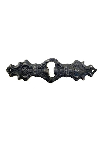 Antika Tarz Dekoratif Pirinç Anahtar Ağızlığı - 28x104mm, Oksit 0.35 CM