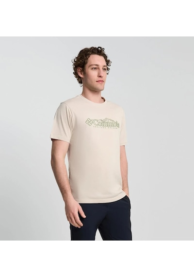 Columbia Csc Branded Peaks Erkek Kısa Kollu Tişört-8056 Bej