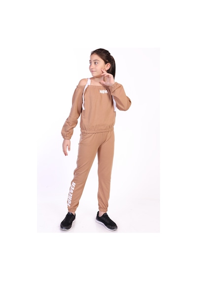 Toontoy Kids Toontoy Kız Çocuk Now Baskılı Eşofman Takım Kahverengi