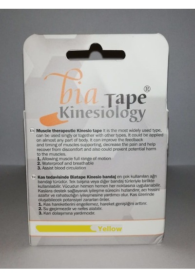 Bia Tape  Bandı Sarı Renk 5Cm X 5M Kinesio Biatape Bantı