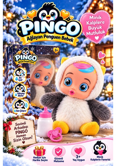 Ağlayan Penguen Bebek 02 - Çok Renkli