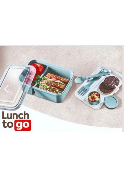 Lunch Togo Bölmeli Beslenme Kabı Sosluk Hazneli Çatal Ve Kaşı...