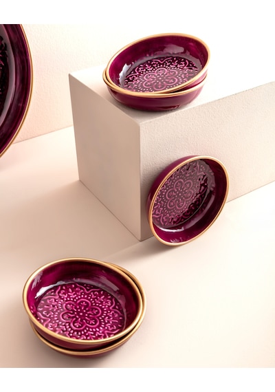 Madame Coco Rosalie 6 Parça Tabak Seti - Bordo 8682116925891 Kırmızı