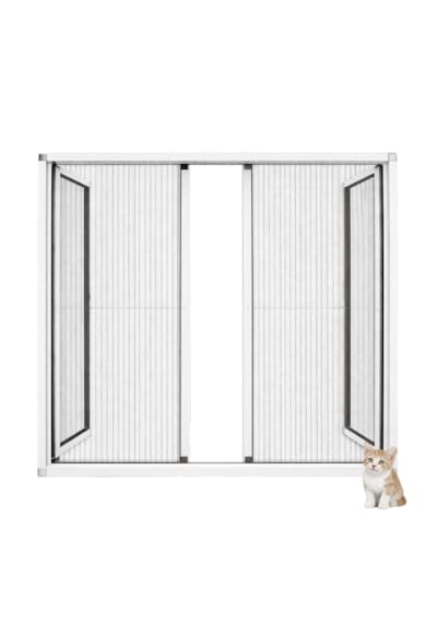 Akordiyon Duble Kapı Kedi Sinekliği En:0-140 Cm X Boy:0-240 Cm Demir, Ahşap, Pimapen Alüminyum Uyumlu Çok Renkli