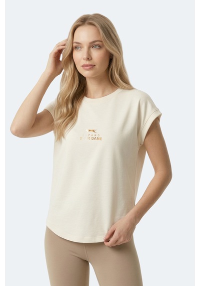 Slazenger Kapa Kadın Ekru Tişört