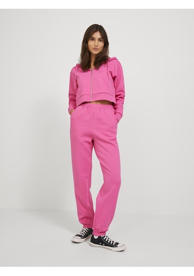 Jack & Jones Kadın Logolu Sweat Pantolon - Abbie - 12223960 Carmine Rose Çok Renkli