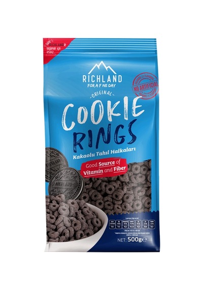 Richland Cookie Rings 500 G Kahvaltılık Gevrek Halka Kurabiye 3'li Ekonomik Paket - 3 Adet Tarı