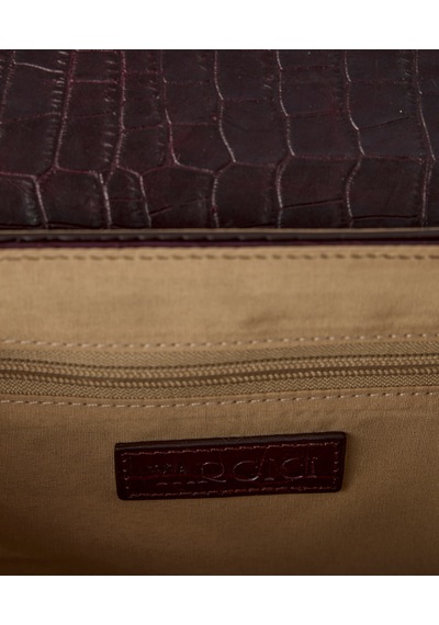 Yargıcı Kroko Baskılı Deri Çapraz Çanta 26kkcn3056x 016 Bordo