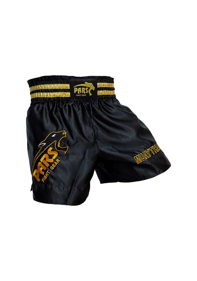 Pars Muay Thai Şortu Nakışlı Siyah PRS-1104