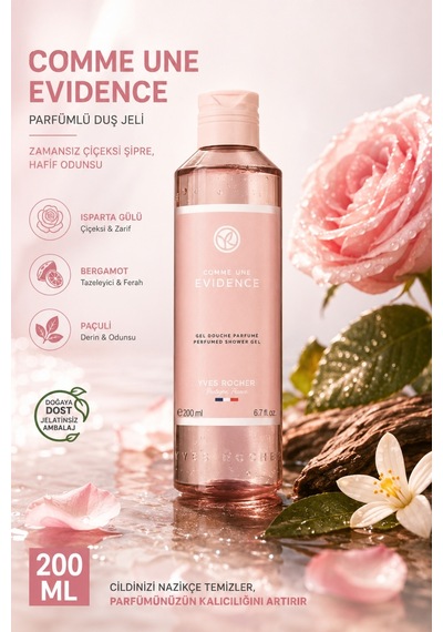 Isparta Gülü Ve Paçuli Notalı Parfümlü Vegan Duş Jeli - 200 Ml Diğer
