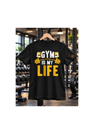 Segungear Gymlife Erkek Regular Fit Baskılı Spor Tişört Siyah - 931635364 Siyah
