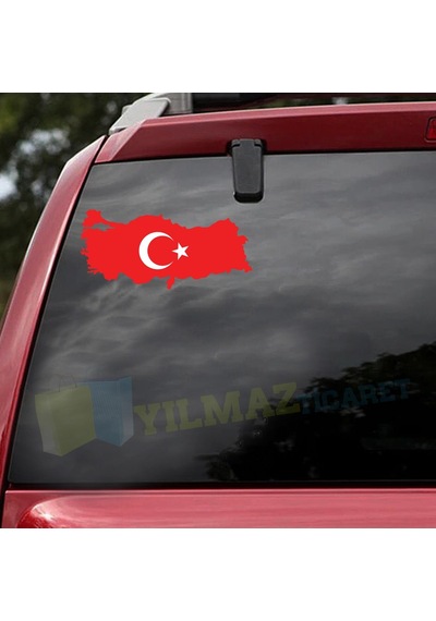 Türk Bayrağı Türkiye Ön Arka Cam Oto Sticker Etiket Çıkartma 1 Ad