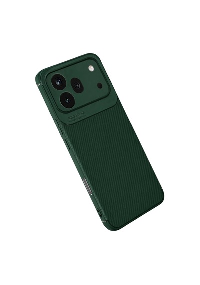Huawei Honor 600 Pro Uyumlu Auto Focus Karbon Kapak - Koyu Yeşil