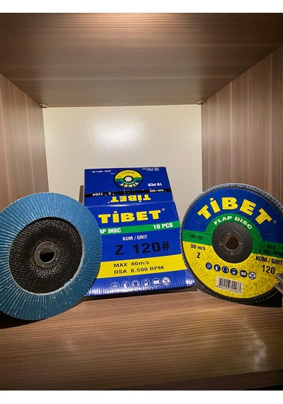 Flap Zımpara Disk 180X22 120 Kum Zirkonyum İnox 10 Adet Fiyatıdır