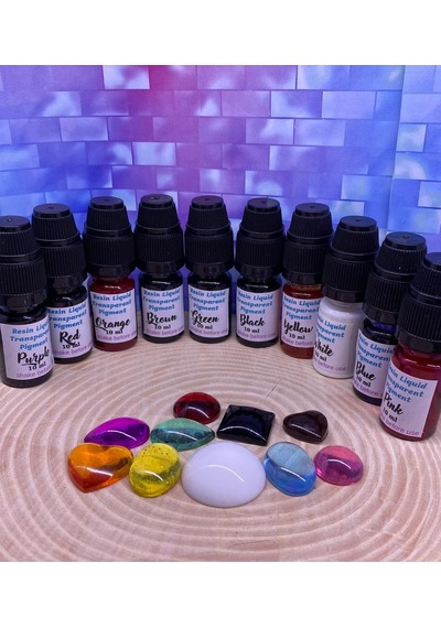 Epoksi Şeffaf Transparan Pigment Set 10 Renk 100 ml