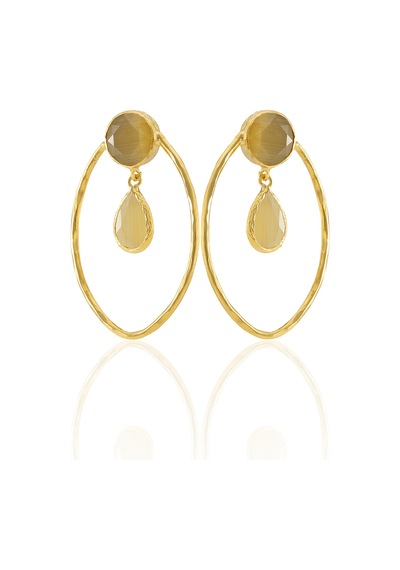 Kadir Jewellery 22 Ayar Altın Kaplama Vintage Küpe -el İşçiliği Ve Hipoalerjenik Küpe Sarı 13428701