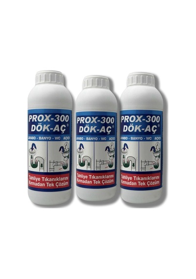 Prox-300 Lavabo Açıcı Dök Aç Banyo Wc Lavabo Gider Açıcı 2 Kg 3 Adet