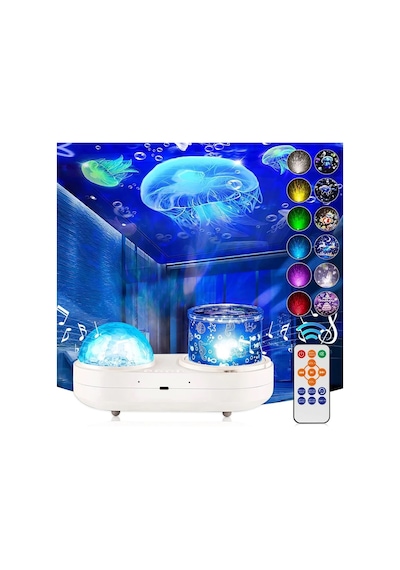 Toptan Müzikli Galaxy Projeksiyon Gece Lambası Nebula Projektör Lamba Çok Renkli