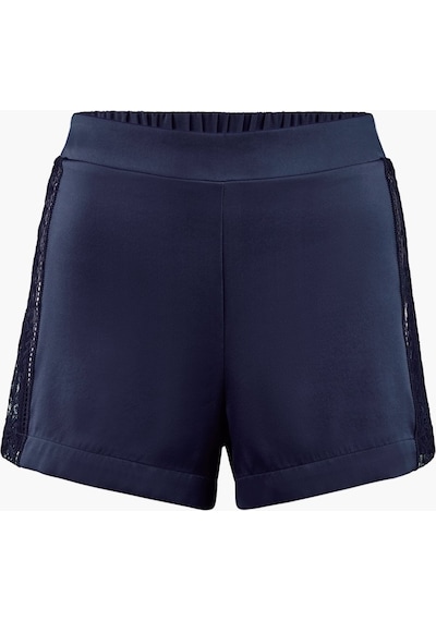 Aubade Midnight Whisper Shorty Dantelli Stretch Ipek Şort Külot Mavi