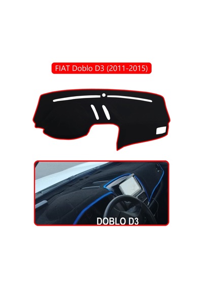 Fıat Doblo D3 2010-13 Modellerine Uyguntorpido Koruma Halısı Kırmızı Kenar