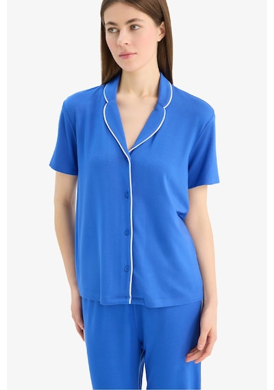 DeFacto Pijama Takımı Kısa Kollu Üst Esnek Belli Uzun Alt-Fall in Love E7622AX25SPBE46 DeFacto Pijama Takımı Kısa Kollu Üst Esnek Belli Uzun Alt-Fall in Love E7622AX25SPBE46