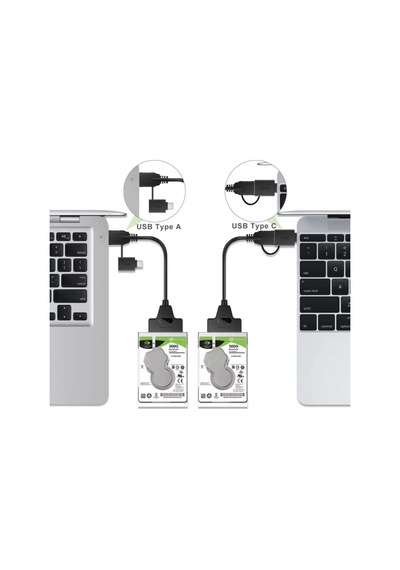 4204 2in1 Usb 3.0 Type-c To 2.5 İnç Sata Hdd Ssd Çevirici Dönüştürücü