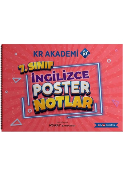 7. Sınıf İngilizce Poster Notlar KR Akademi