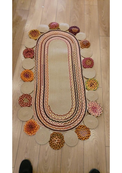 Jüt Halı El Yapımı Oval Model:431