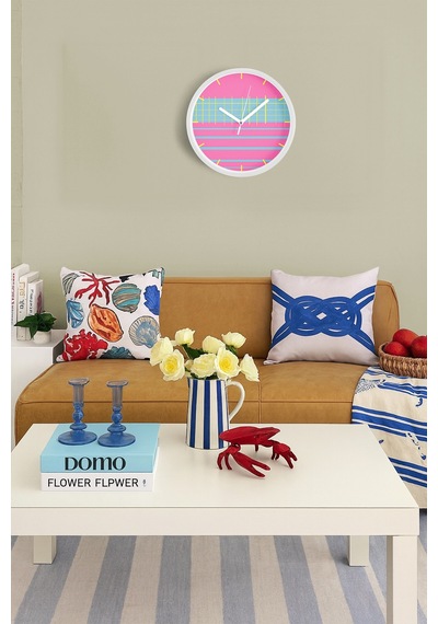 Modern Tasarım Duvar Saati - 30cm - Önü Camlı Beyaz Kasa - Sessiz Mekanizma-jh0502 Beyaz