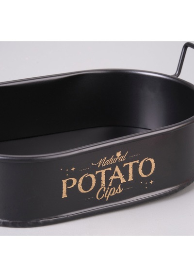 Mini Oval Patates & Cips Sunumluk - 21x13 Cm Çok Renkli