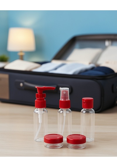 Taşınabilir Kozmetik Dolum Seyahat Şişesi Seti, 5 Parça 30 Ml
