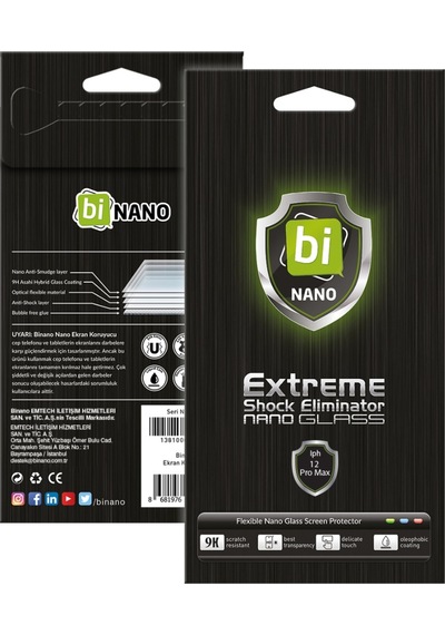 Binano Apple Uyumlu   iPhone 12 Pro Max Nano Ekran Koruyucu