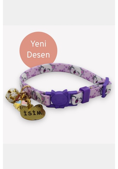 Caramelos Güvenlik Kilitli Kedi Tasması, Isimli Kedi Tasması Llkk